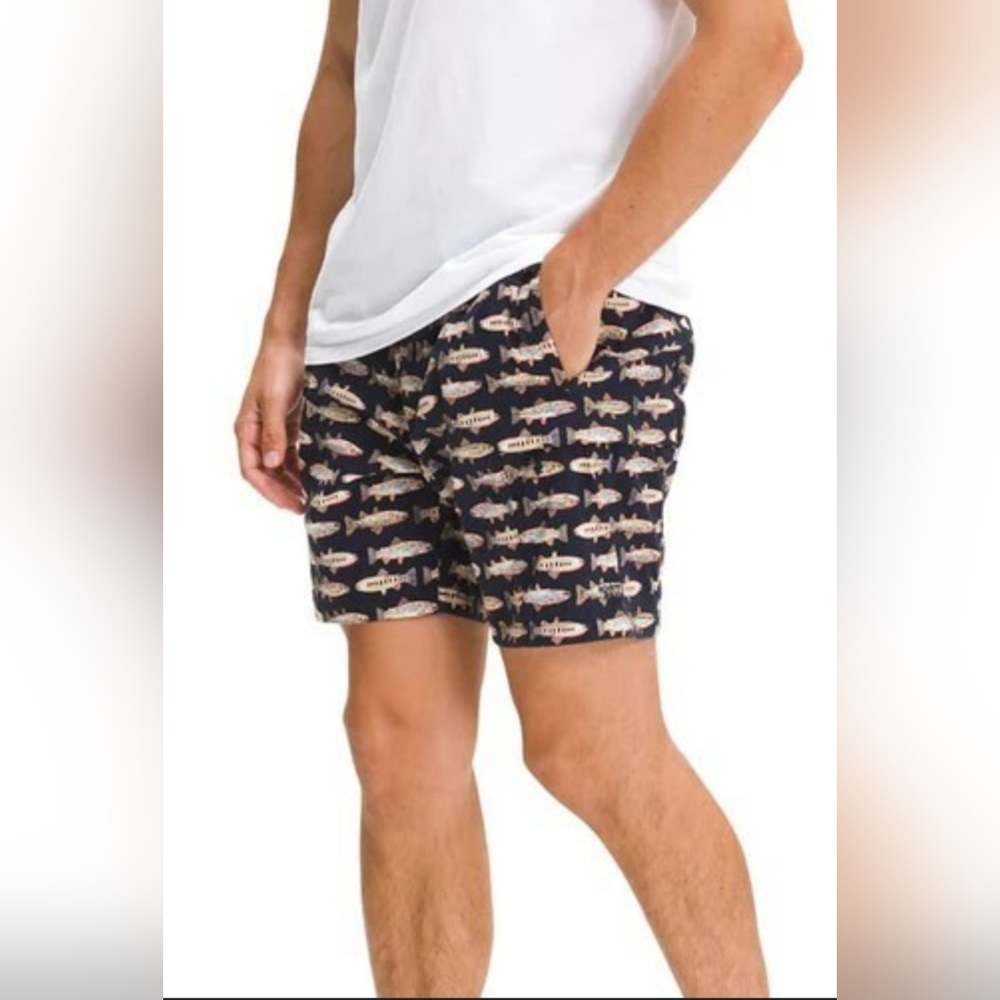 The North Face Men's Printed Class V Pull On 7" Shorts (Aviator Navy/Trout) SP